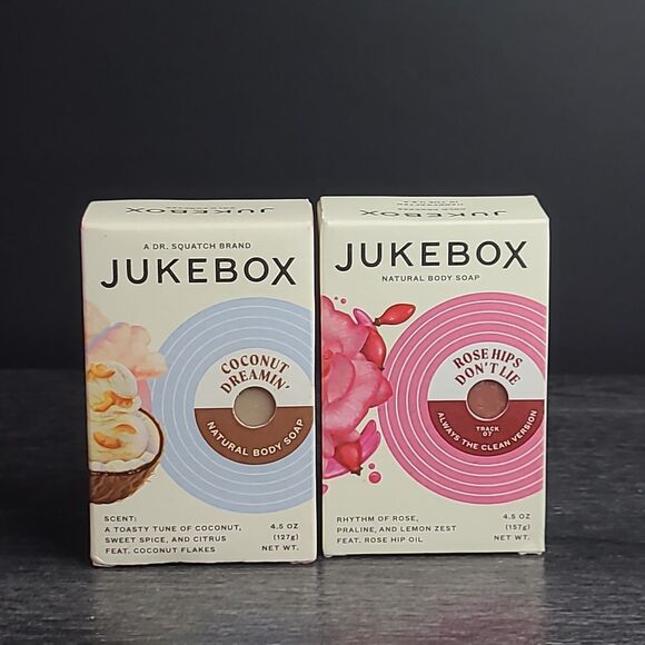 2 Pack - Jukebox Coconut Dream in’ on Vinyl Natural Bar Soap Bath Soap New! - Picture 1 of 5